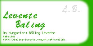 levente baling business card
